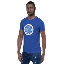 Load image into Gallery viewer, Virgin Islands Seaplane Shuttle Unisex Crew Neck T-Shirt (Blue)