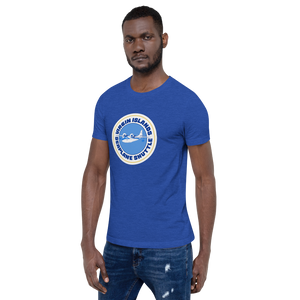 Virgin Islands Seaplane Shuttle Unisex Crew Neck T-Shirt (Blue)