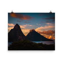 Load image into Gallery viewer, St. Lucia&#39;s Pitons Sunrise Print