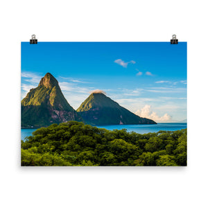 St. Lucia's Pitons Print