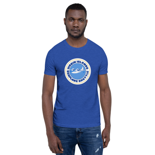 Virgin Islands Seaplane Shuttle Unisex Crew Neck T-Shirt (Blue)