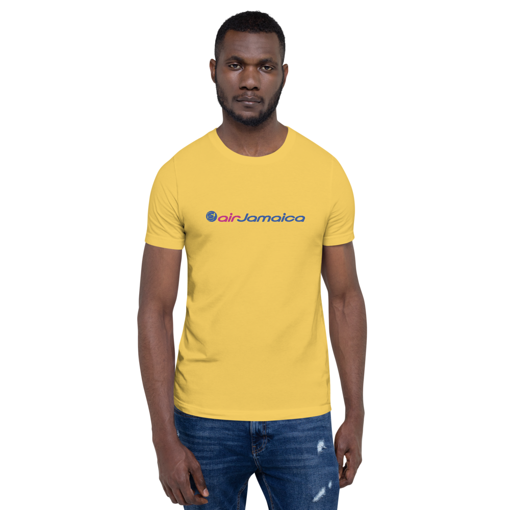 Air Jamaica Unisex Crew Neck T-Shirt (Yellow) – Uncommon Caribbean Shop