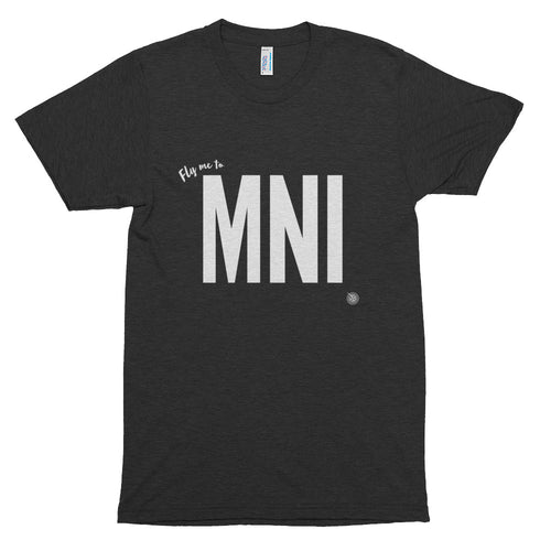 Fly me to Montserrat (MNI) Short Sleeve Soft T-Shirt