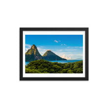 Load image into Gallery viewer, St. Lucia&#39;s Pitons Framed