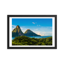 Load image into Gallery viewer, St. Lucia&#39;s Pitons Framed