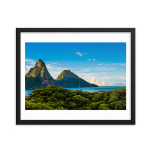 St. Lucia's Pitons Framed