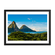 Load image into Gallery viewer, St. Lucia&#39;s Pitons Framed