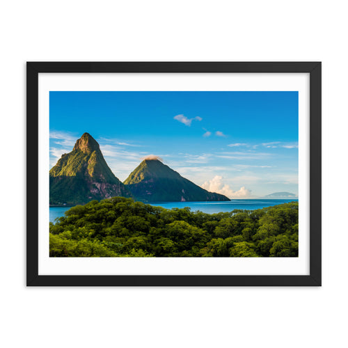 St. Lucia's Pitons Framed