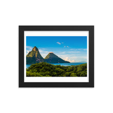 Load image into Gallery viewer, St. Lucia&#39;s Pitons Framed