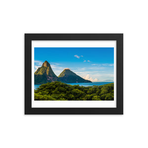 St. Lucia's Pitons Framed